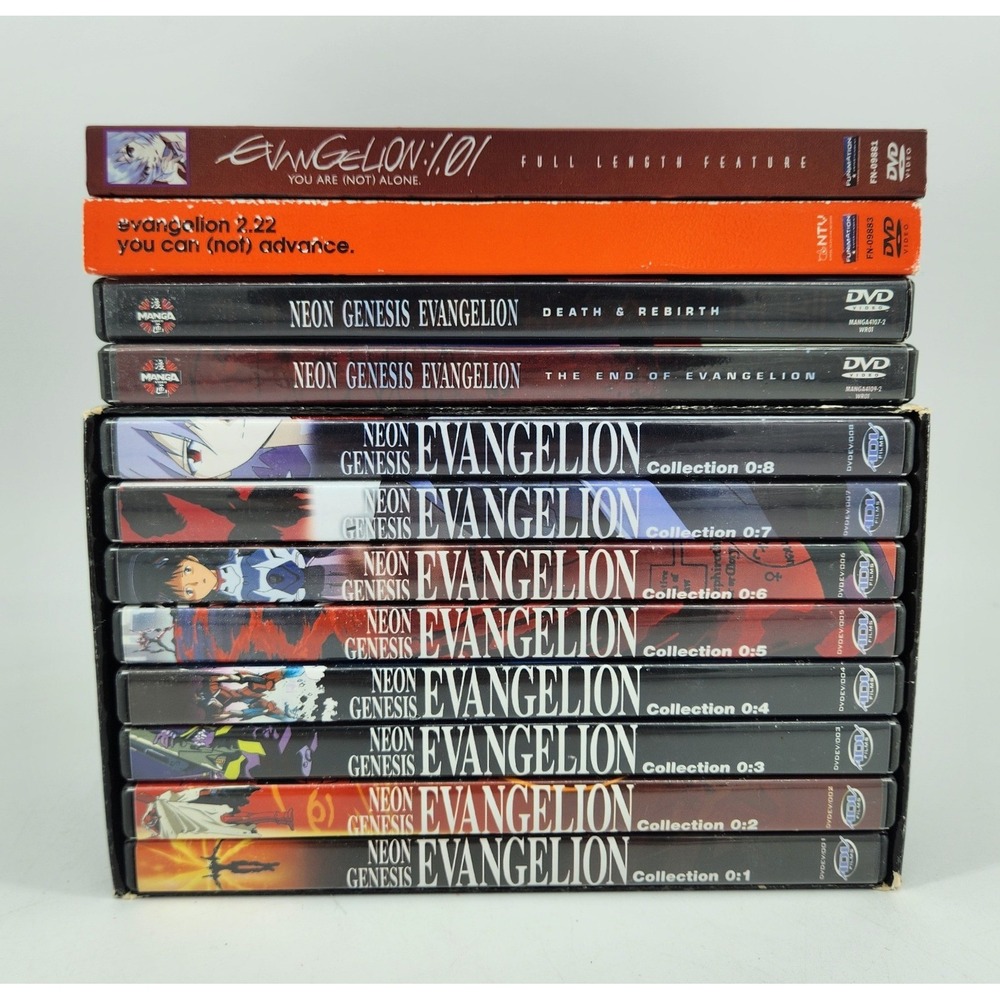 Neon Genesis Evangelion DVD Lot Complete Collection 0:1-0:8 End of Eva 1.01 2.22